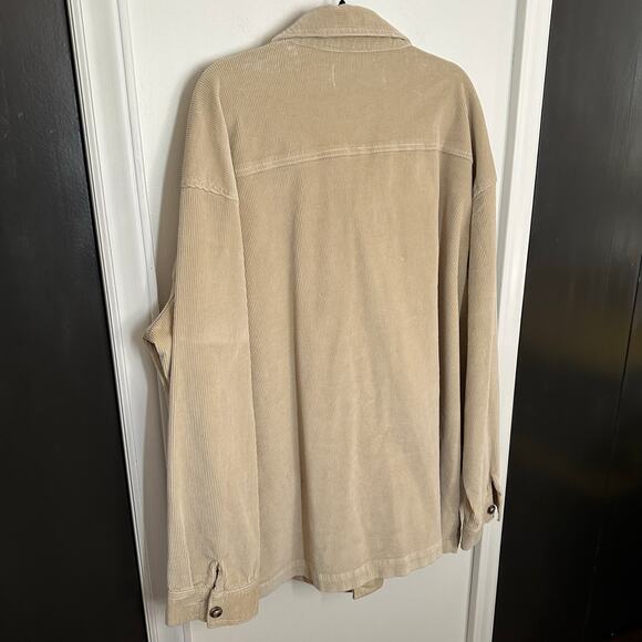 Tru Kolors Men's Tan Corduroy Button Down Collared Shirt Size XXL - Picture 8 of 11